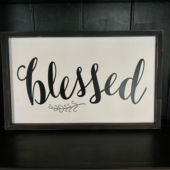 BLESSED Wooden Sign - Picture 1 of 6